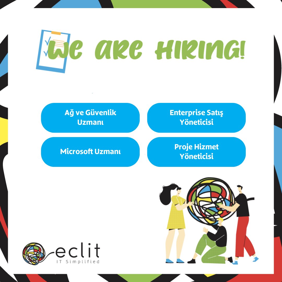 Eclit’in dinamik dünyasında yerini almak isteyen ve tutku ile çalışarak Eclit’le büyümeyi hedefleyen yeni Ecliterlar aranıyor!

CV’nizi bizimle paylaşmak ve açık pozisyonlarımız hakkında detaylı bilgi almak için kariyer sayfamızı inceleyebilirsiniz. 😊
eclit.com/kariyer