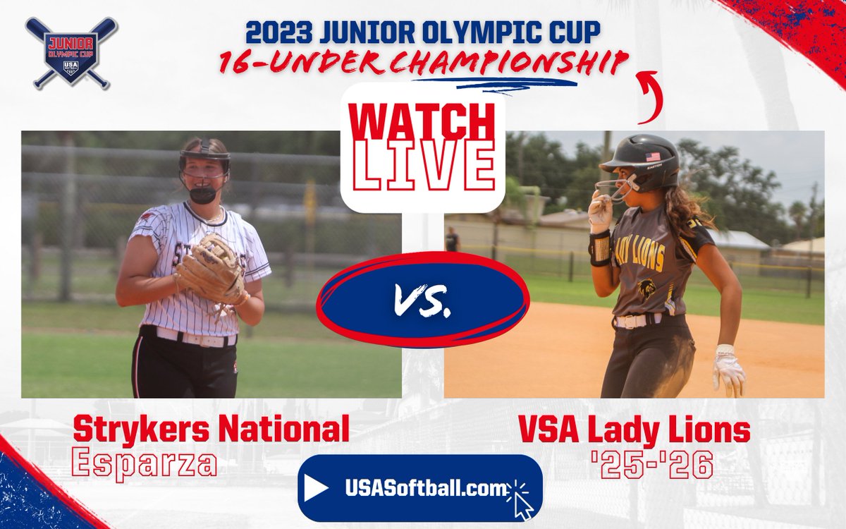𝘛𝘰𝘥𝘢𝘺, 𝘸𝘦 𝙘𝙧𝙤𝙬𝙣 𝘵𝘩𝘦 𝙘𝙝𝙖𝙢𝙥𝙞𝙤𝙣𝙨 🏆

🏆 2023 #JOCup 16-Under Championship
⏰ 9:20 a.m. ET
📍Florida Southern College - Chris Bellotto Field

Live stats + streaming 📲 go.usasoftball.com/3O2Mnzb