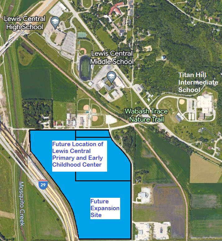 Last night, the school board approved the purchase of land that would be the future home of our new primary and early childhood center. Conceptual drawings of the new space will be shared for public input once they are completed.
#lctitans #inspiringexcellencelc