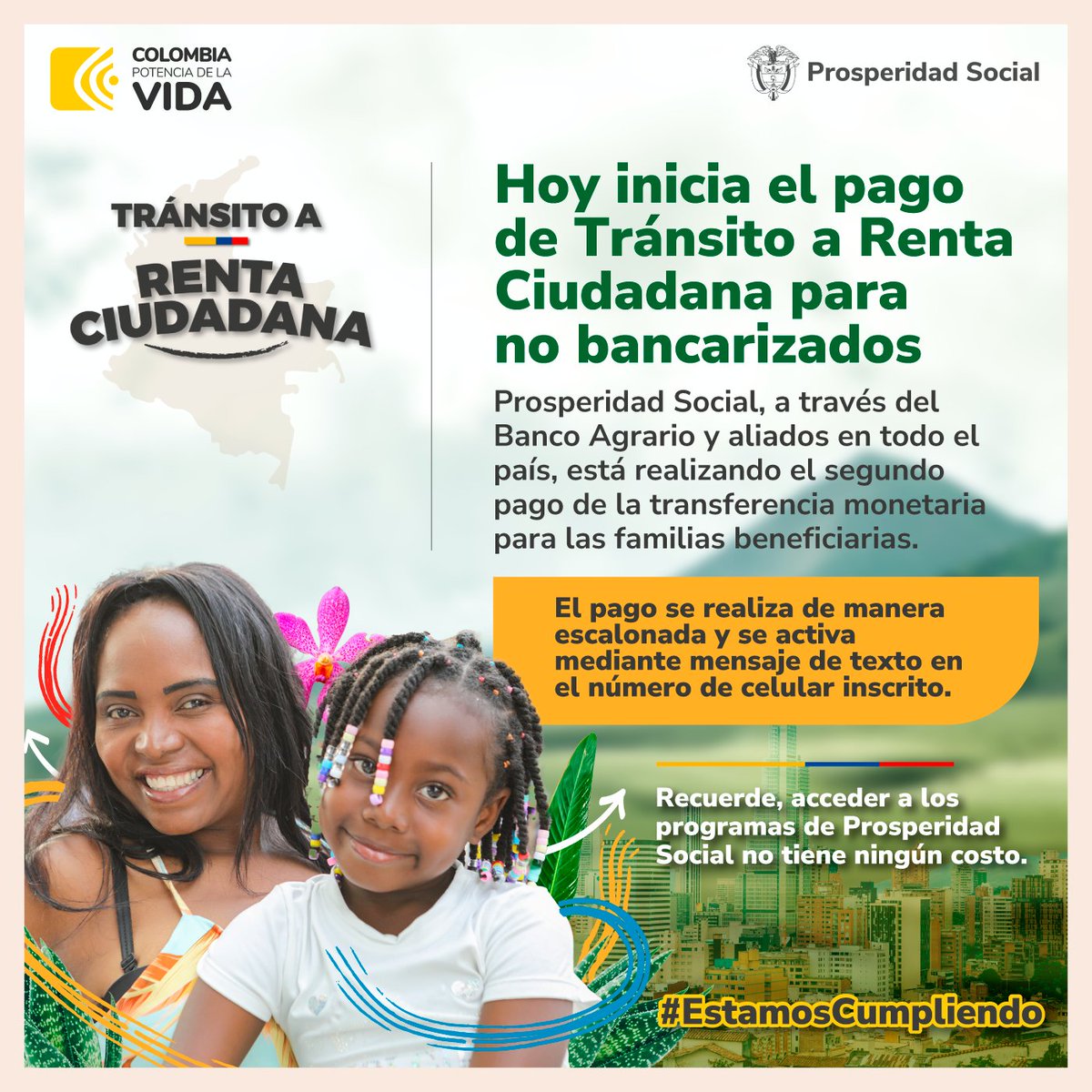 WintorABC's tweet photo. Atención: Desde el 11 y hasta el 31 de julio estará disponible, de manera escalonada, el pago de Tránsito a Renta Ciudadana a hogares NO bancarizados. 💰👌

✅La transferencia se activará vía mensaje de texto por 
Banco Agrario y aliados.

✅Link Consulta: https://t.co/0dVfaGOACl

Wintor ABC informa: