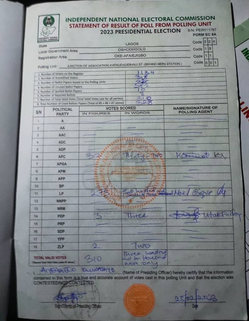 RITAENG1234's tweet image. This is an Open Change to ALL Agbadorans & Meccanites.
Prize: Instant N50k each for 4 Supporters=N200k.
Below is My Lagos 4million Man March Rally, Ikeja Branch For PO & My Polling Unit Result.
For you as an @officialABAT or @atiku Supporter to WIN N50k, post yours like this👇