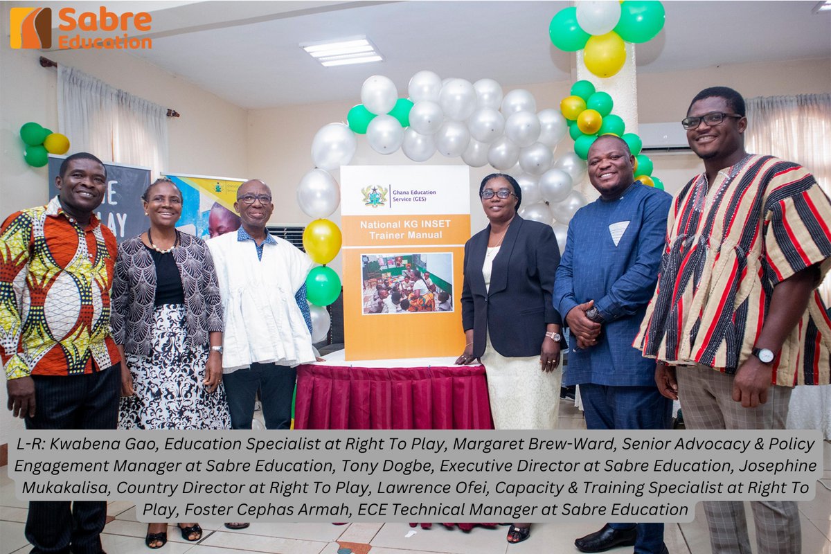 SabreEducation's tweet photo. Friday's launch of the Ghana's INSET teacher training package was an important milestone for early childhood education in the country. A huge thank you to our partners the @gheduservice, @UNICEF, @RightToPlayIntl, &amp; @poverty_action for making this launch a reality. https://t.co/Lwh92pBM7e