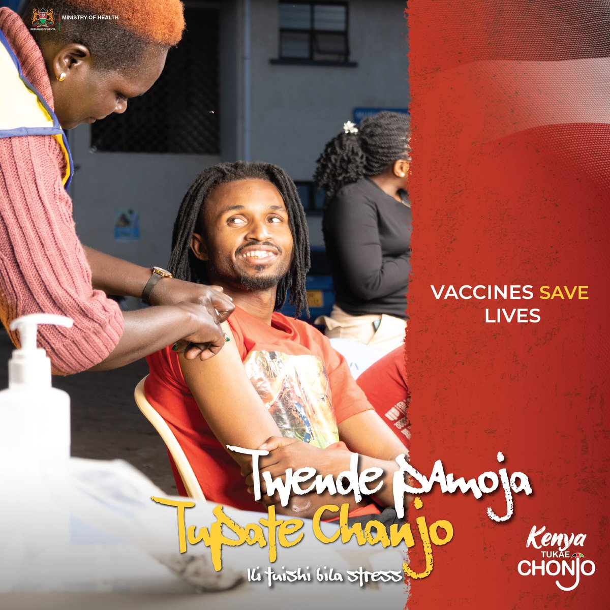 Diseases such as measles, meningitis, polio, tetanus, pertussis and many others can be prevented by vaccination. Jiunge nasi on #MakalaYaTumaini to find out the benefits of vaccination and where to get vaccinated..

#TwendePamoja
@UNICEFKenya​
@CBCCAfrica