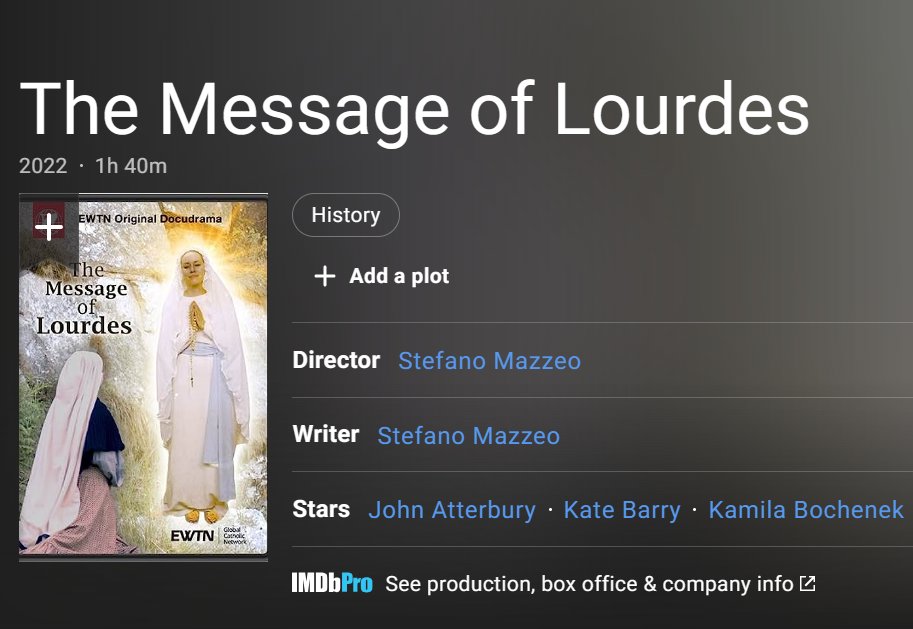 Stefano_Mazzeo's tweet image. What a wonderful cast and crew! Check out the full list of everyone over on IMdb - imdb.com/title/tt156892…
#productioncompany #director #faithfilms #catholic #catholicchurch #traditionalcatholic #christianvalues #christianfilms #catholicfilm #catholicfilmmaker #catholicdirector