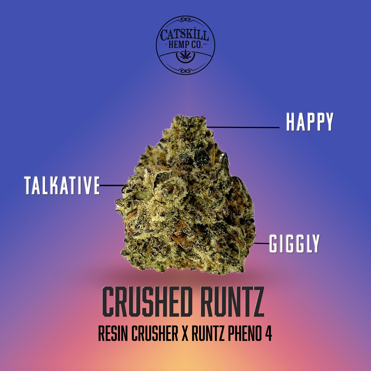 CatskillHempco's tweet photo. Ready for a next-level experience? Our Crushed Runtz THCA flower is the ticket to a whole new high! Elevate your senses and embrace the ultimate chill vibes, fam! 🌬️💫🔥🔥🔥 https://t.co/chOVvlFghi