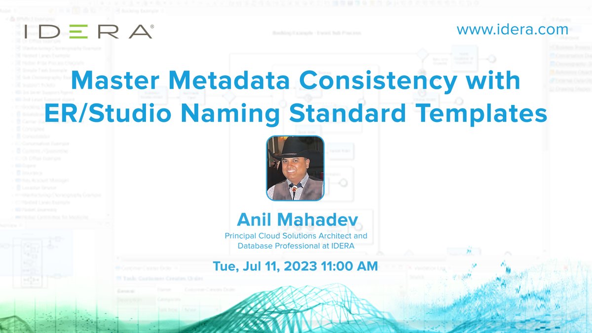 Idera_Software's tweet image. 📢 Join us on Tue, Jul 11, 2023, at 11:00 AM for our webcast on Mastering #Metadata Consistency with #ERStudio Naming Standard Templates.
   
💡Discover how to enforce naming standards, ensure #datamodel consistency, and customize templates.

tinyurl.com/AnilMahadev7