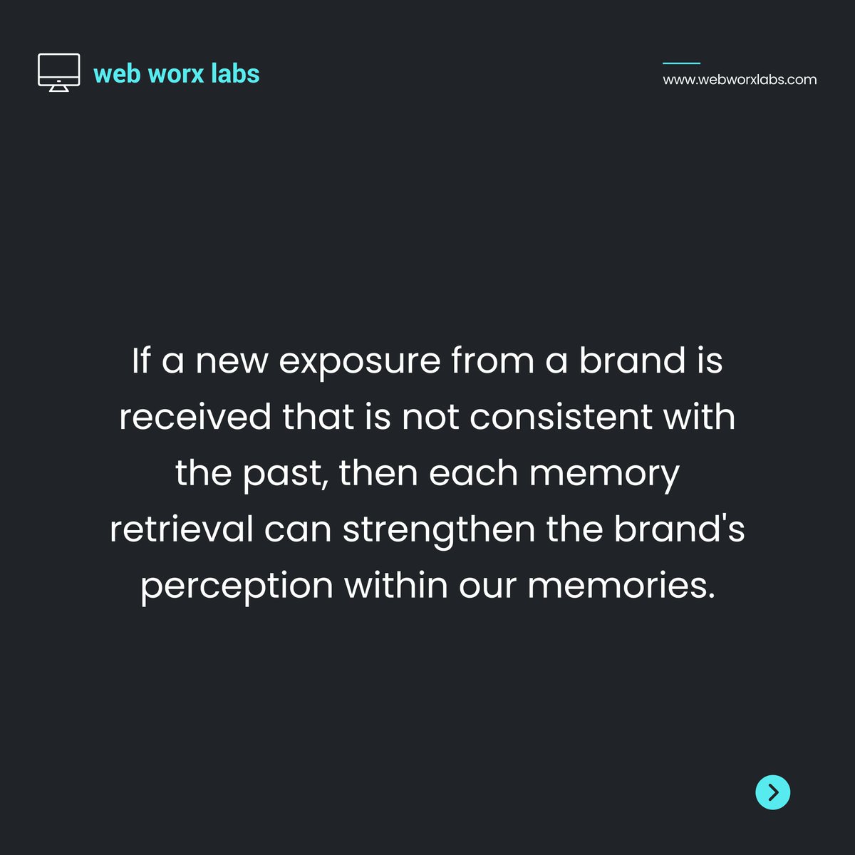 WebWorxLabsInc's tweet image. Consistency is key when it comes to branding - it builds recognition, trust, and loyalty among your audience. Stick to your brand values, messaging, and visual identity to create a lasting impression that sets you apart from the competition. 

#BrandConsistency #MarketingSuccess