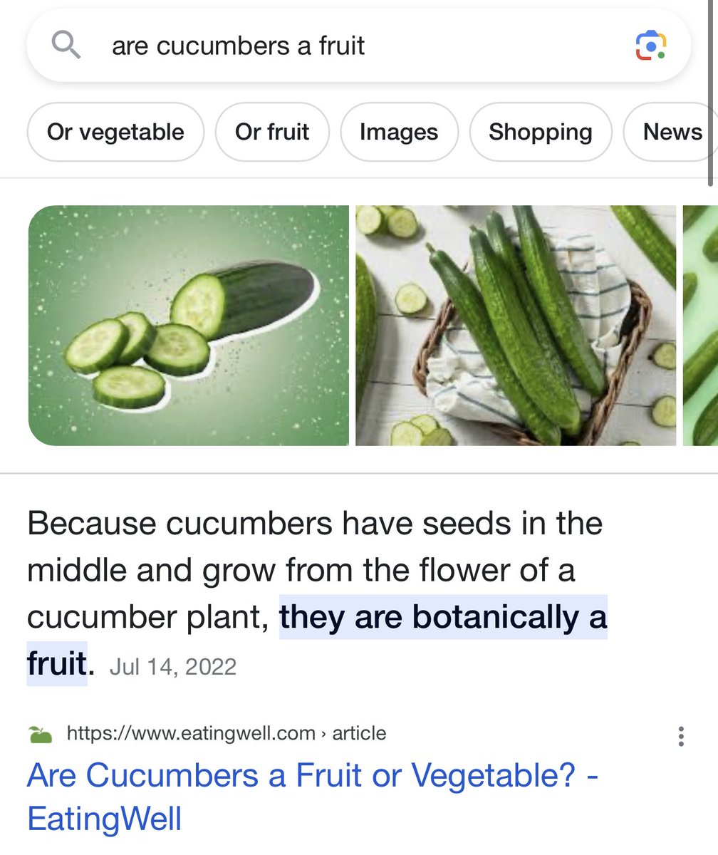 SpectralReasons's tweet photo. Pickles are fruits.

Pickle juice is fruit juice.

You’re welcome. https://t.co/MChc1H5Sgp