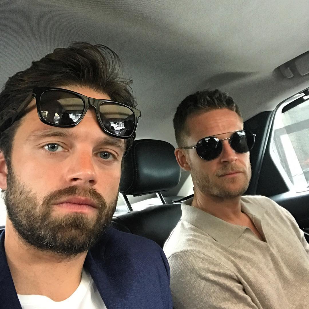 sebastianstantb's tweet photo. July 11, 2017 
Sebastian Stan via Instagram: "thank you @hugoboss for having attend the show today. #topgun ready #thisisboss #nyfw" https://t.co/X16VIEwVHL