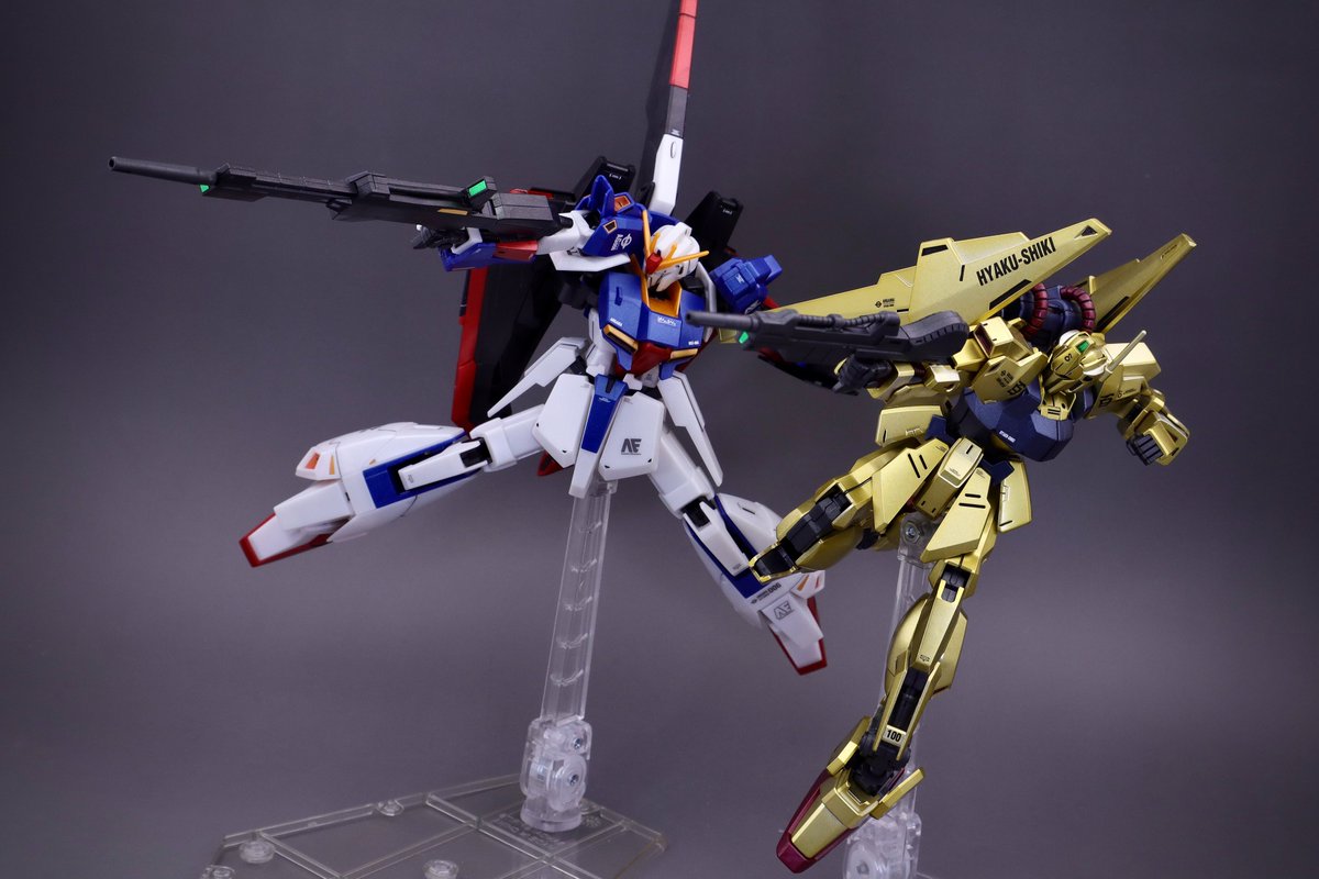 KevinTKWong's tweet photo. HGUC - ゼータガンダム[U.C.0088] &amp; 百式
#ガンプラ https://t.co/3HVVwg0fNn