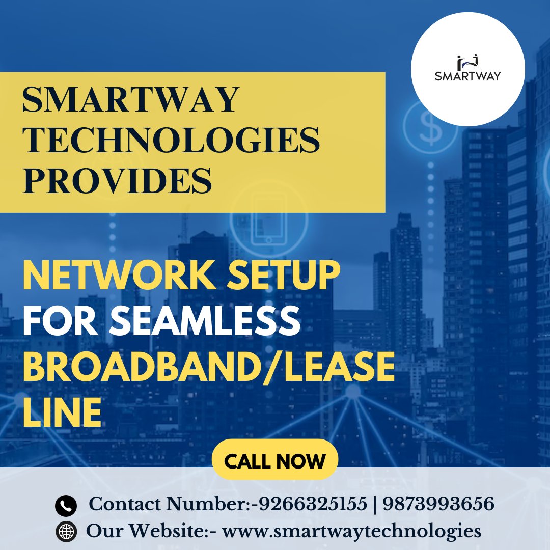 SmartwayT31038's tweet image. Enhance Your Network Stability: Smartway Technologies' Expert Network Setup for Broadband/Lease Line

👇OUR CONTACT DETAILS:
📞Contact Number:- 9266325155 | 9873993656

#networksetup #broadband #broadbandsetup #network #leaseline #ispconsultant #ispbusiness #smartwaytechnologies
