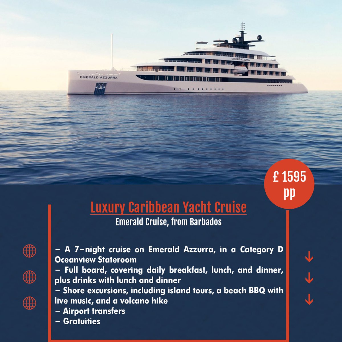 Explore Carribean on a Luxury Caribbean Yacht Cruise. For booking,

Call Us on 📞0203 818 7475 or 📩sales@birdtravel.co.uk

#birdtravel #england #uk #manchester #liverpool #southampton #london #travelinspiration #travelinspiration #caribbean #caribbeanfood #yachtcruise