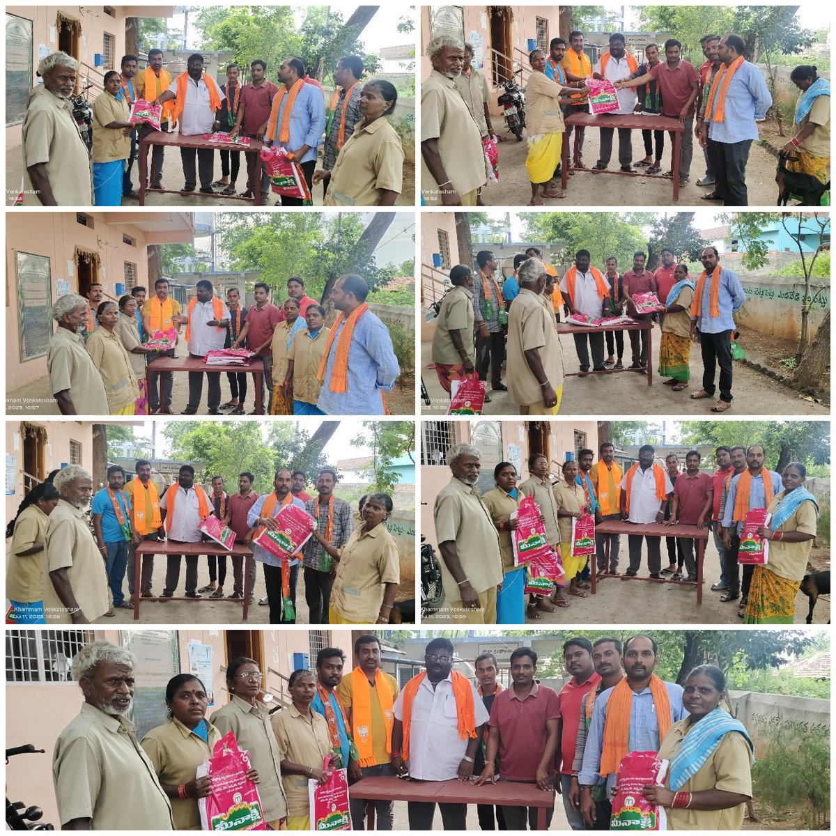 KhammamKVM's tweet photo. MP బండి సంజయన్న పుట్టినరోజు పురస్కరించుకుని కోహెడ గ్రామ పంచాయతీ మహిళ పారిశుద్ధ్య కార్మికురాల్లకు చీరలు ప్రదానం చేసిన BJP మండల అధ్యక్షుడు కోహెడ MPTC ఖమ్మం వేంకటేశం-స్వరూప
ఈ కార్యక్రమంలో బండ జగన్,బి శివకుమార్,B సుమన్,M సాగర్, ఉత్తునూరి శ్రీకాంత్, M వేణు,A అజయ్ @bandisanjay_bjp https://t.co/KyckSESBpZ