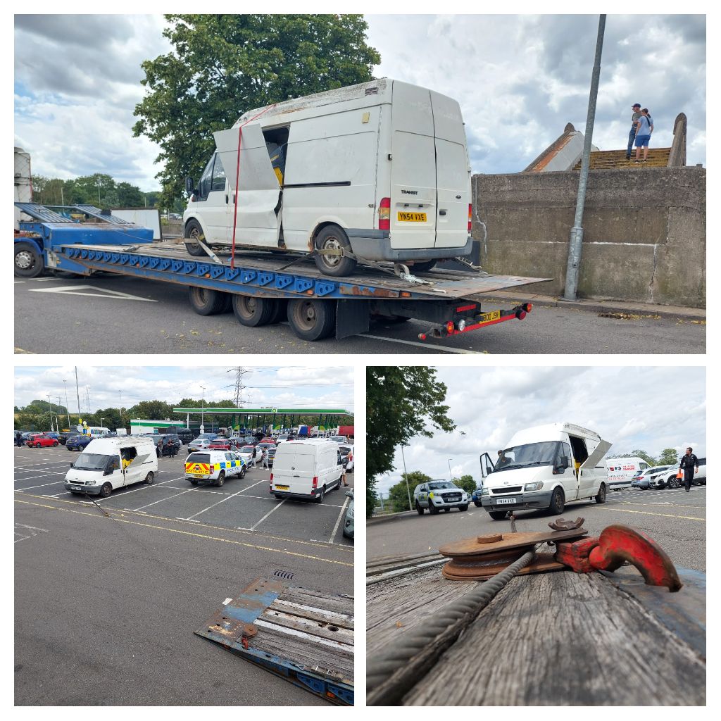 Yesterday we broke into a van (legally I might add!) and found a stolen roller inside. Plant and machinery theft costs this country £800 million a year. Our recovery is a small contribution towards helping prevent this and the investigation is ongoing #theft