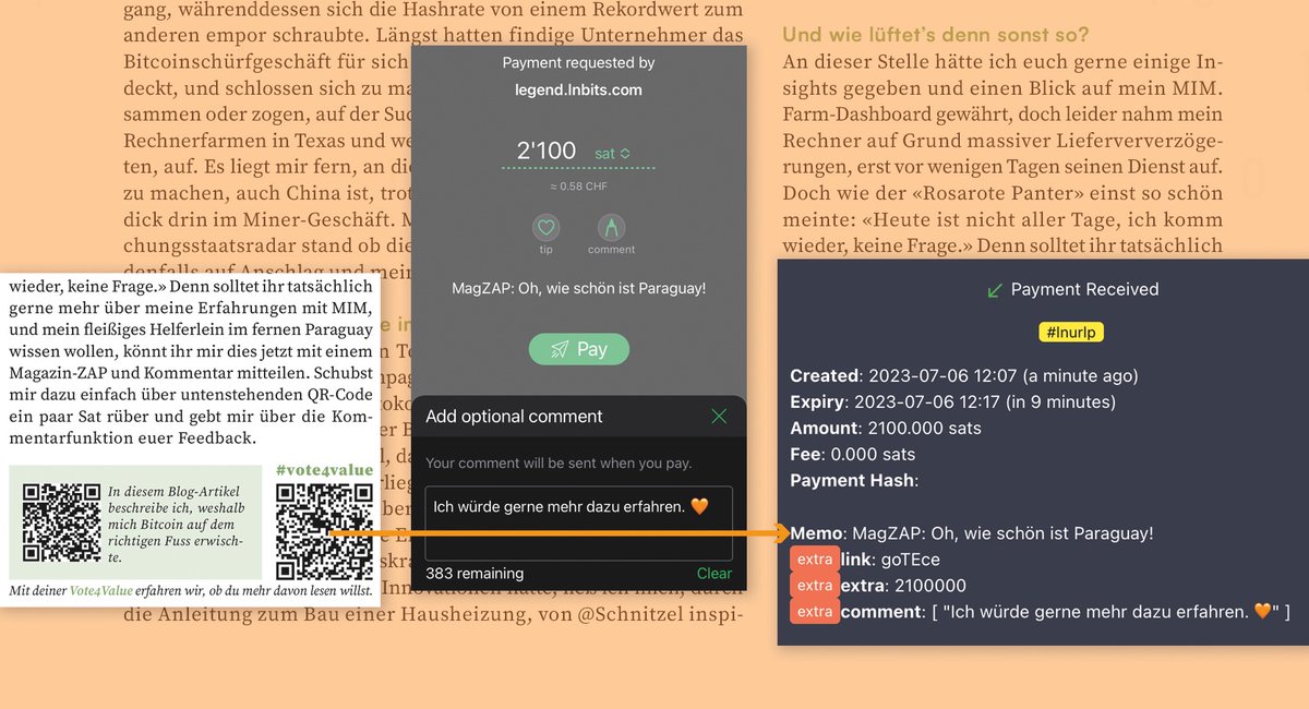 BITpARTIKEL's tweet image. BREAKING: frei nach dem motto #value4value+ könnt ihr uns im nächsten #21magazin neu mit einem magZAP gleichzeitig auch euer wertvolles feedback als kommentar zukommen lassen! 👀🧡🥳😍🤟