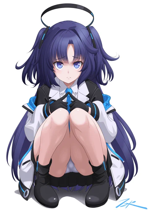 ユウカさん仕上げた 結局正面向かせたよ #ブルアカ