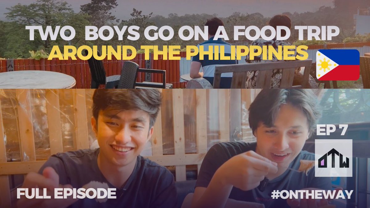 theotwteam's tweet photo. https://t.co/5jav337SMF

JC and Jason are excited to share some of their best finds during their travel around the Philippines, in their never-before-seen food segments. We’re sure the foodies will enjoy this!

Episode 7 of ON THE WAY! ✈️💕
#FoodTrip #OnTheWay #BucketList #Travel https://t.co/k0TvV52Hcm