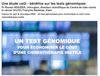 s_chevrel's tweet image. #cancerdusein 👉 L’objet de l’étude que nous avons menée était d’analyser la balance entre le coût d’un #testgenomique et les bénéfices engendrés en évitant une #chimiotherapie” 
🎬Pr Roman Rouzier @BaclesseCaen par @acteursdesante #ExactSciences
acteursdesante.fr/une-etude-cout…