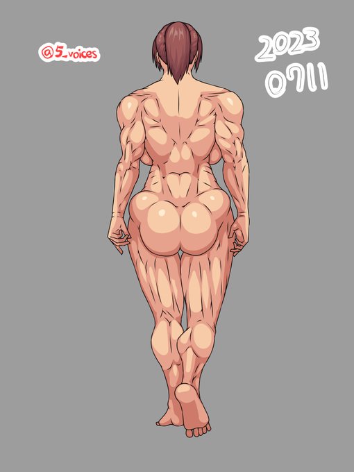 ポートレ模写。背中。筋肉尻の盛り方がわからん。うーん。 