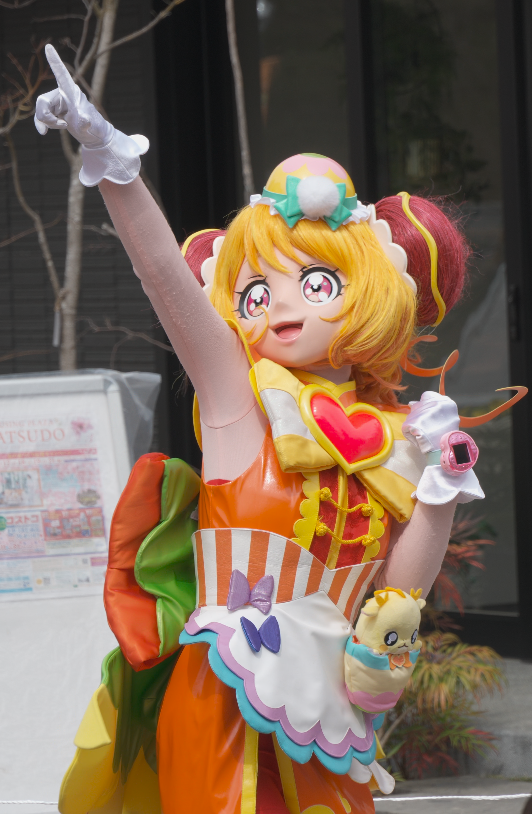 キュアヤムヤムの誕生日と言うことで、写真UP可能な会場のヤムヤムさんのお写真をペタリ～
おめでとうございます🎉

2023年 3月11日 朝日新聞総合住宅展示場 HP松戸ひろがるスカイプリキュア デリシャスパーティプリキュアコラボダンスショーより

#華満らん誕生祭2023 
#キュアヤムヤム誕生祭2023