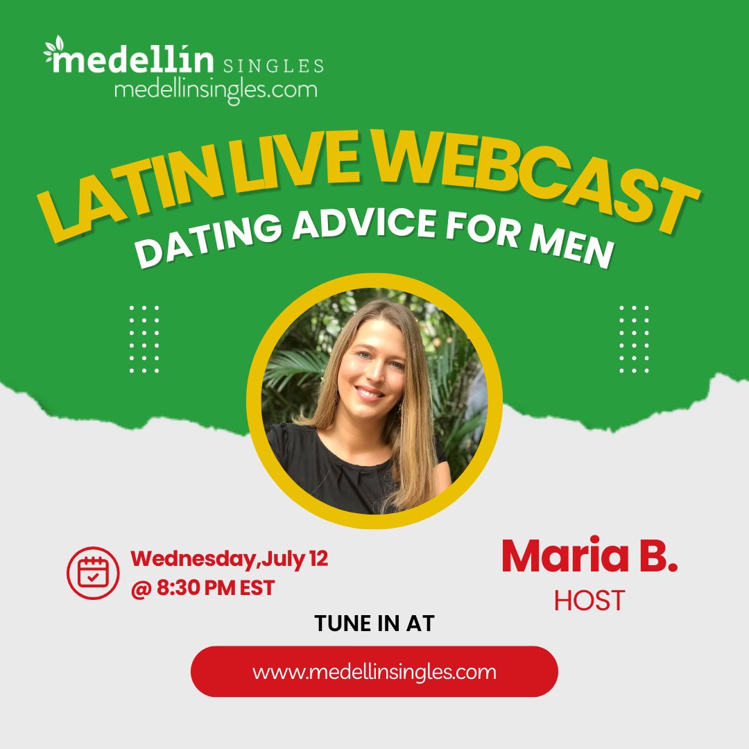MedellinsS76845's tweet image. Maria is back with her Wednesday Night LIVE show! 🤩

Catch her on July 12 to learn more about dating Latin women, from approaching them to making one fall in love with you. 💓

Tune in for FREE now. bit.ly/Medellinsingle…

#LiveWebcast #MedellinWebcast #DatingAdviceforMen