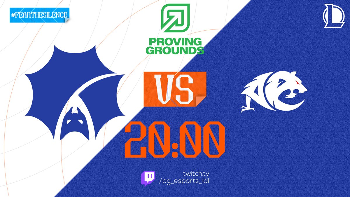 [#leagueoflegends] Dopo lo scivolone di ieri, dobbiamo assolutamente rialzare la testa contro gli <a href="/ApocalypseASD/">Apocalypse e-Sports</a> 

Ci vediamo alle 20:00 su twitch.tv/pg_esports_lol

#fearthesilence