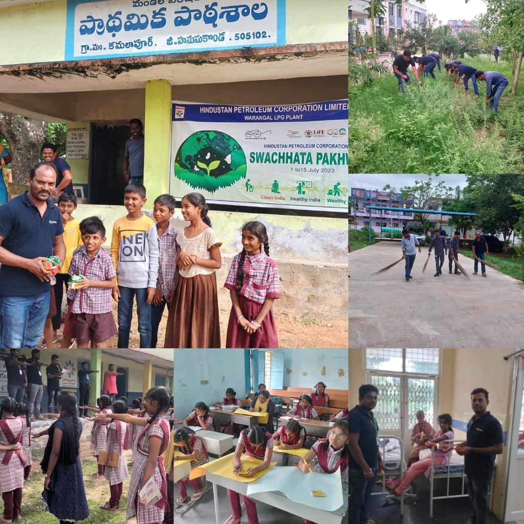 MEDURISRINIVAS2's tweet photo. HPCL Warangal LPG plant conducted Swatchata Pakwada Cleanliness drive in Govt High school Kamalapur and Govt Hospital Kamalapur Telangana @HPCL @anujjain1906 @AbidKhadri @VAIDICKA @Rg03Goel https://t.co/ixdmb4VHhZ