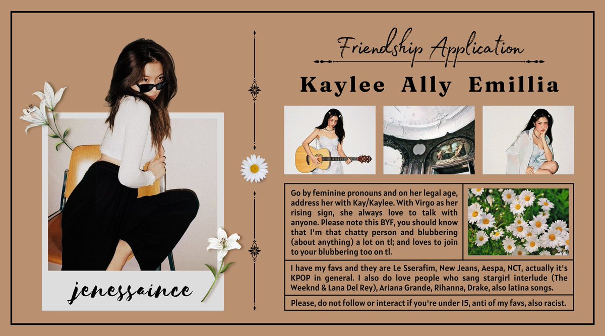 Jenessaince's tweet photo. Spread the word for me please! A lot of new pals are what I, Kaylee Ally Emillia, am seeking for. Please take the time to properly study my friendship application, and if you find it interesting, let's get in touch! https://t.co/PI3EiOjGQt