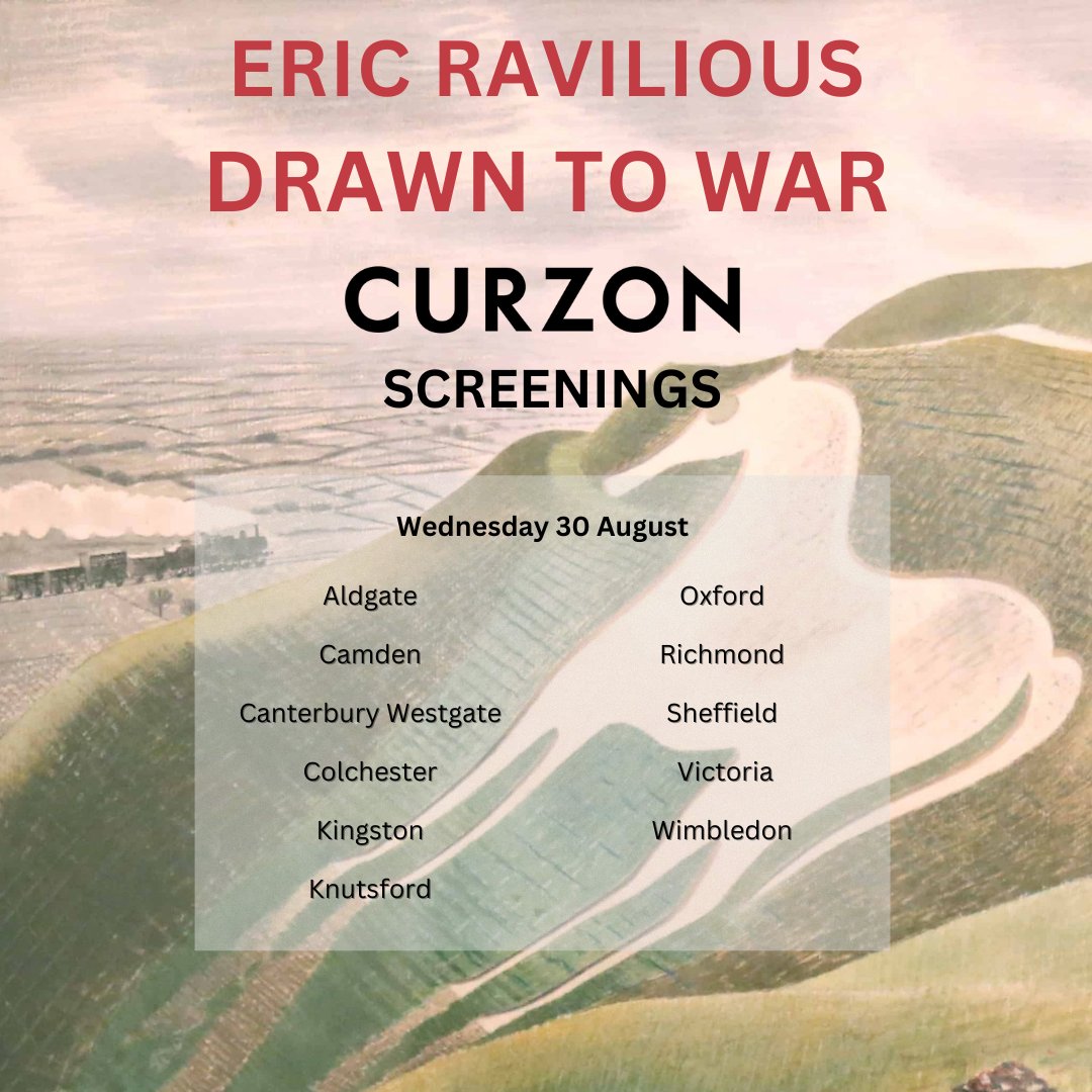 We are delighted to announce that <a href="/MargyKinmonth/">Margy Kinmonth</a> is having a nationwide release  in <a href="/CurzonCinemas/">Curzon</a> across UK on Wednesday August 30th. 

The first 11 sites are now live: dartmouthfilms.com/eric-ravilious…

#ravilious #ericravilious #raviliousfilm