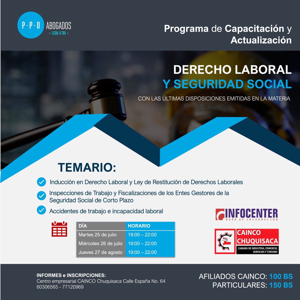 CaincoCh's tweet photo. 📢🎓 ¡No te pierdas nuestro Programa de Capacitación y Actualización en Derecho Laboral y Seguridad Social! 📚💼

Inscríbete 🗒️ en el siguiente enlace:
https://t.co/LNEXx4Labr 

#Capacitación #DerechoLaboral #SeguridadSocial #Actualización #PPO https://t.co/CiqgWrIgDG