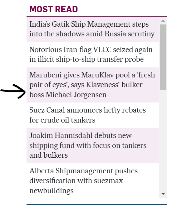 drmiddleton5's tweet photo. Battling it out for most read on @tradewindsnews today! 💪https://t.co/VM7gc2Wx8j #shipping #drybulk #klavenessresearch #marketmanager https://t.co/ExHoD9frAq