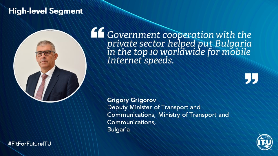 Government cooperation with the private sector helped put Bulgaria in the top 10 worldwide for mobile Internet speeds.
#FitForFutureITU