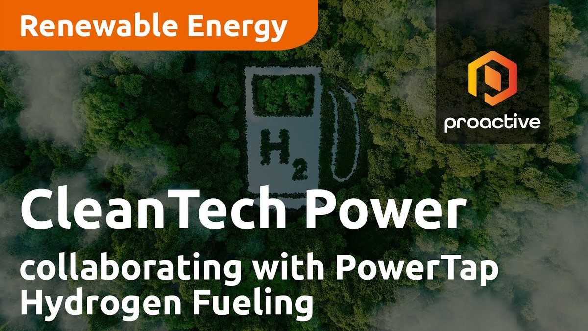 CleantechPWWR's tweet photo. INTERVIEW $PWWR CleanTech Power collaborating with PowerTap Hydrogen Fueling to develop alternative energy project #power #cleantech #chp #affordability  https://t.co/GBFw6B4YMr https://t.co/4F5e9R1wPR