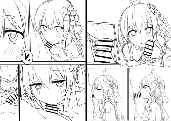 カルミアちゃん漫画っぽいのラフ 