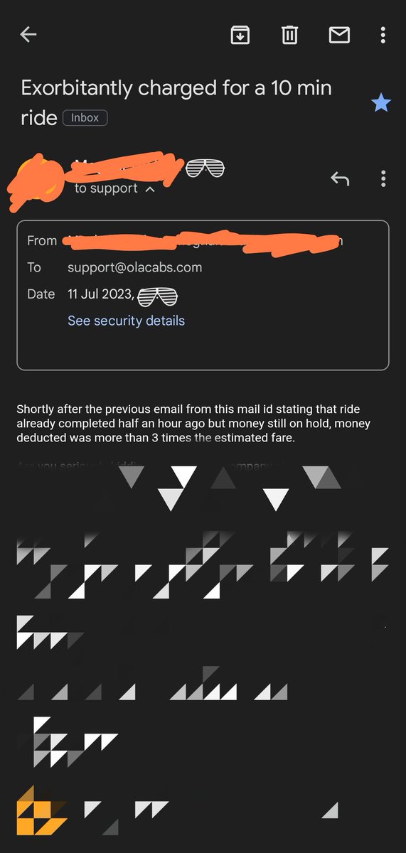 meghalsrt's tweet photo. @Olacabs @ola_supports
A ride already completed in 20min but money still on hold, money deducted = >3 times the estimated fare.This was the incident of yesterday wherein due to software crash on drivers device, the ride already completed was marked as ongoing for 50min #onlycash https://t.co/bWk2goQVXj