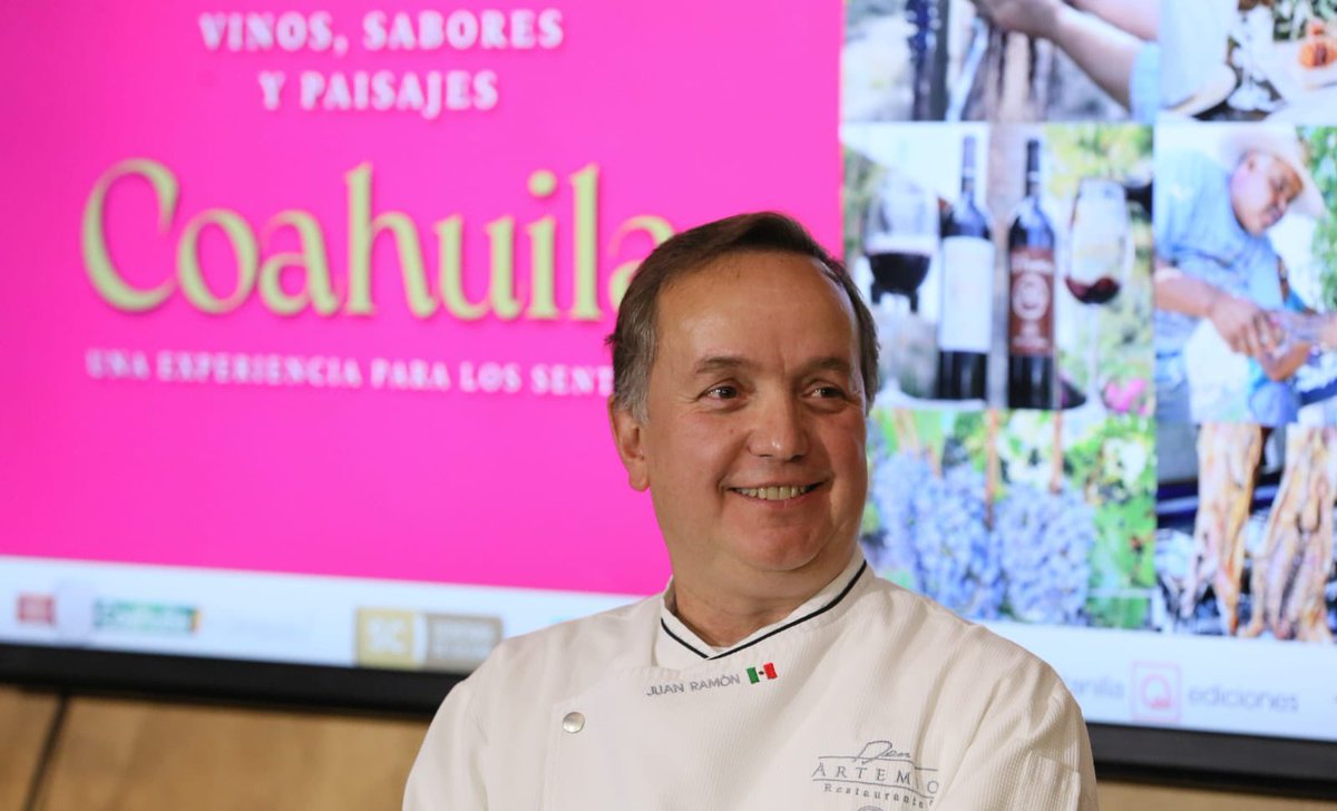 Fue presentado el libro "Vinos, Sabores y Paisajes de Coahuila" por parte de su coautora María Teresa Mora y del Chef Internacional, <a href="/JuanRamonC/">Juan Ramón Cárdenas</a>; asistieron las secretarias <a href="/luciaazucena/">Azucena Ramos</a> y <a href="/SofyCamil/">Ana Sofía García Cam</a>; el director del Concours Mondial de Bruxelles en México, Carlos Borboa