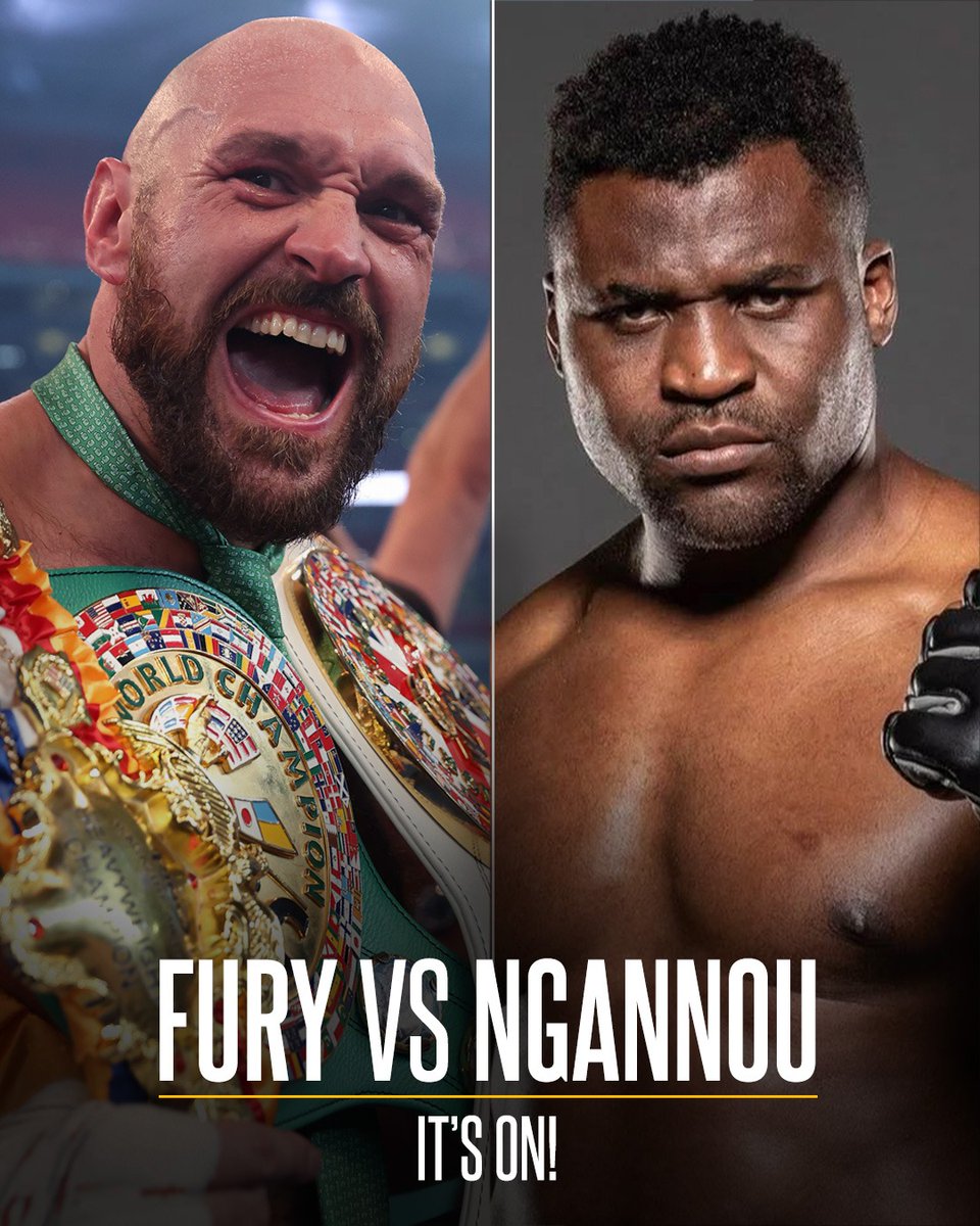 Queensberry's tweet photo. The question is simple... Who is the baddest man on the planet?

#FuryNgannou set for a blockbuster clash on October 28th in Riyadh, Saudi Arabia https://t.co/SuPKXcnNWz