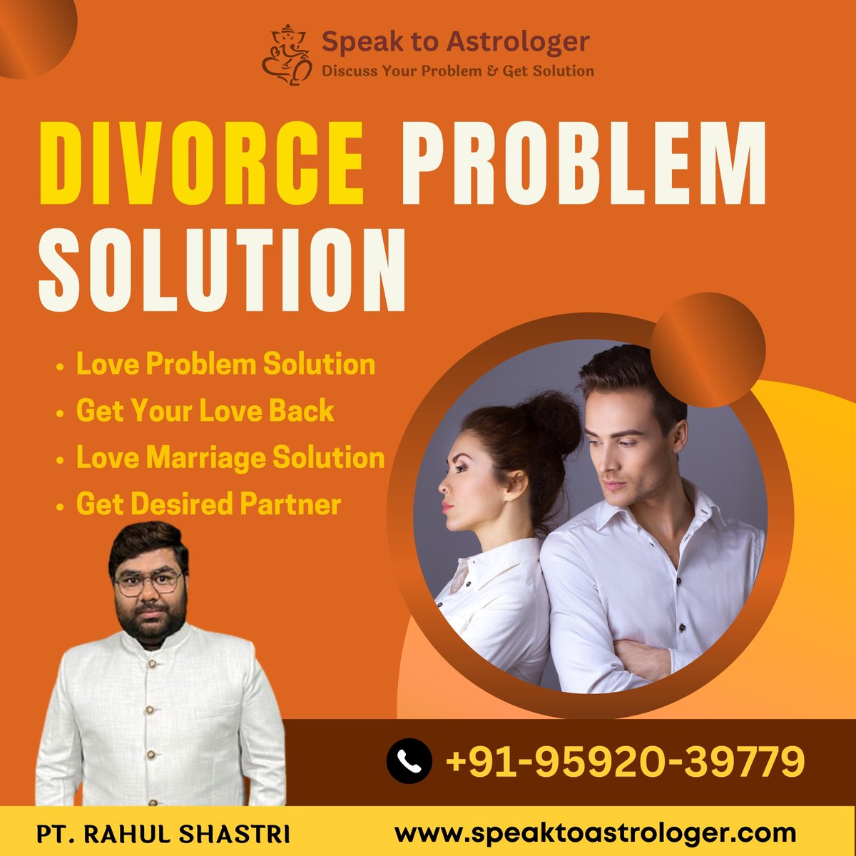 SpeakToAstro's tweet image. DIVORCE PROBLEM SOLUTION
• Love Problem Solution
- Get Your Love Back
• Love Marriage Solution
•  Get Desired Partner
Get 100% Guaranteed Result
Call at +91-95920-39779
#astrology #astrologer #divorceproblems #divorcesolution #astrologyposts #astrologerinindia #exlvoeback