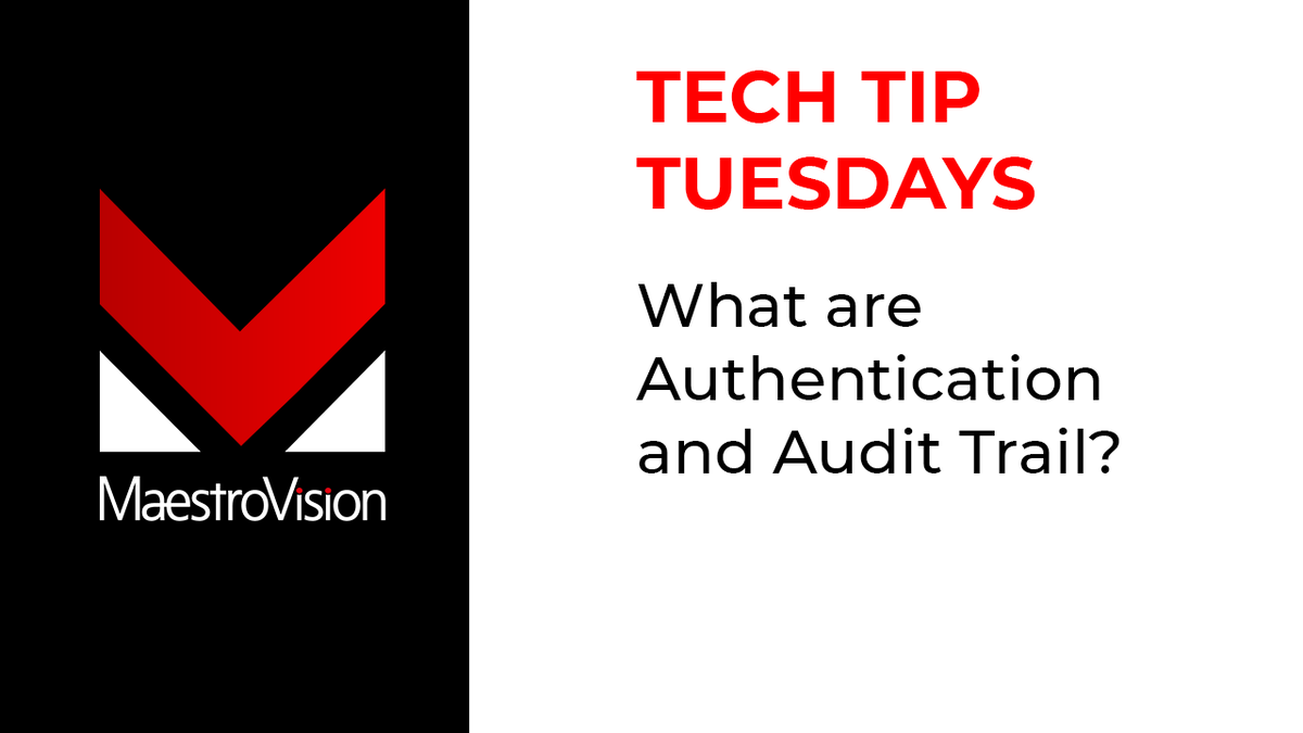 MaestroVisionMV's tweet image. MaestroVision's Technology Tip Tuesdays Series – Week 6: What are Authentication and Audit trails?
bit.ly/3O6xnAA
#interviewroom #policeinterview #interviewrecording