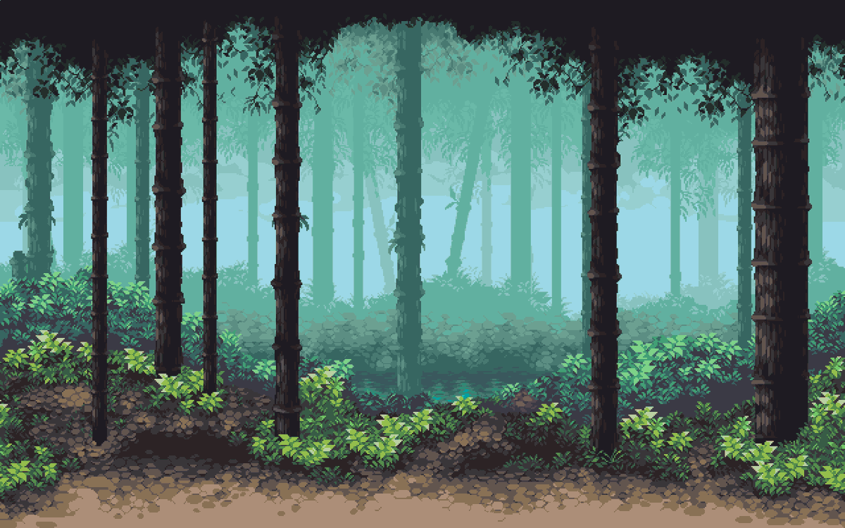 Hi #portfolioday! I'm a pixel artist based in Austin, TX specializing in environments and juicy colors. I just went full time for the first time this month, and have been loving every second of it 😎