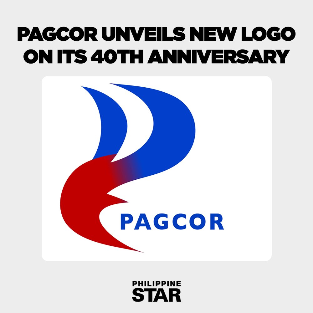 PhilippineStar's tweet photo. PAGCOR'S NEW LOGO 

The Philippine Amusement and Gaming Corporation (PAGCOR) launched its new logo to mark the agency's 40th anniversary on Tuesday. https://t.co/eEeLL2LEkr