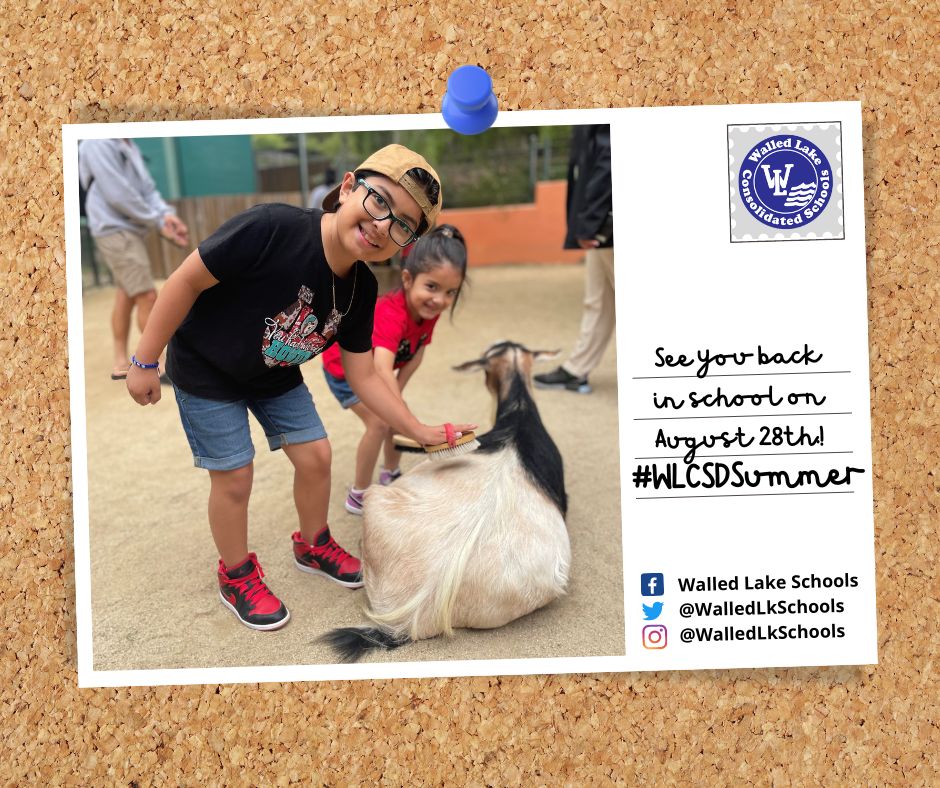 Walled Lake Schools (@walledlkschools) on Twitter photo Keith Elementary's Danny and Elisha R. enjoying a day at the Los Angeles Zoo 🐐
Show us how you're spending your summer break for a chance to be featured on our social media! Send your photos to info@wlcsd.org ☀ #WLCSDSummer #WEareWLCSD <a href="/KeithElementary/">Keith Elementary</a> Keith Elementary's Danny and Elisha R. enjoying a day at the Los Angeles Zoo 🐐
Show us how you're spending your summer break for a chance to be featured on our social media! Send your photos to info@wlcsd.org ☀ #WLCSDSummer #WEareWLCSD <a href="/KeithElementary/">Keith Elementary</a>