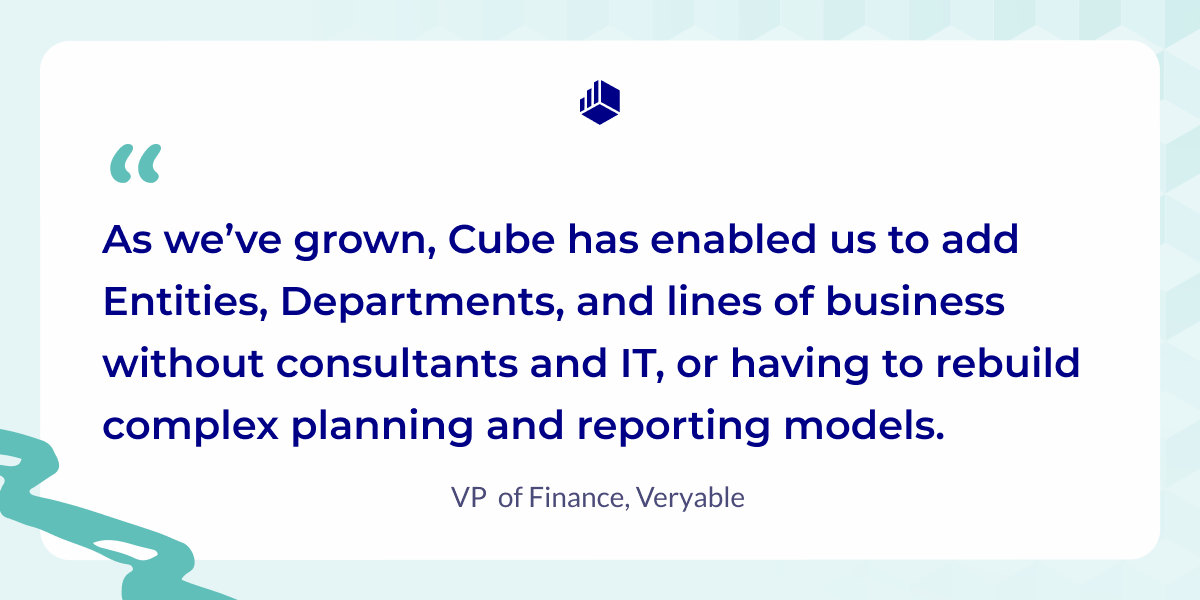 The VP of Finance at Veryable has evaluated more than a dozen different FP&amp;A tools over the years.

He bought Cube twice. Why?

Here’s what he had to say 👇

Read more 👉 cubesoftware.com/customers/spot…