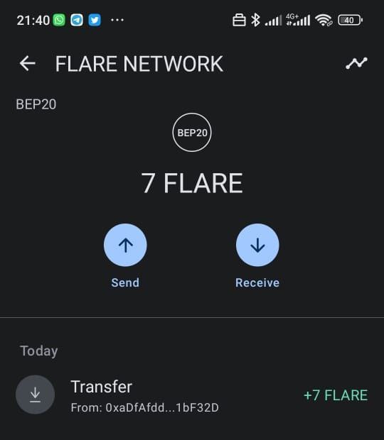 🔥💎 Claim #Airdrop 💎🔥

Claim 7 FLARE for the first 10,000 people.

Get Flare : flarenetwork.site/?ref=0x6330731…

Join Presale : 
Buy 0.01 BNB = 20 FLARE
Buy 10 BNB = 20,000 FLARE

📌Referral to get 30% BNB + 50% FLARE

✅ Token Supply - 100.000.000

#Airdrop #BNB #PEPE #FlareDrop