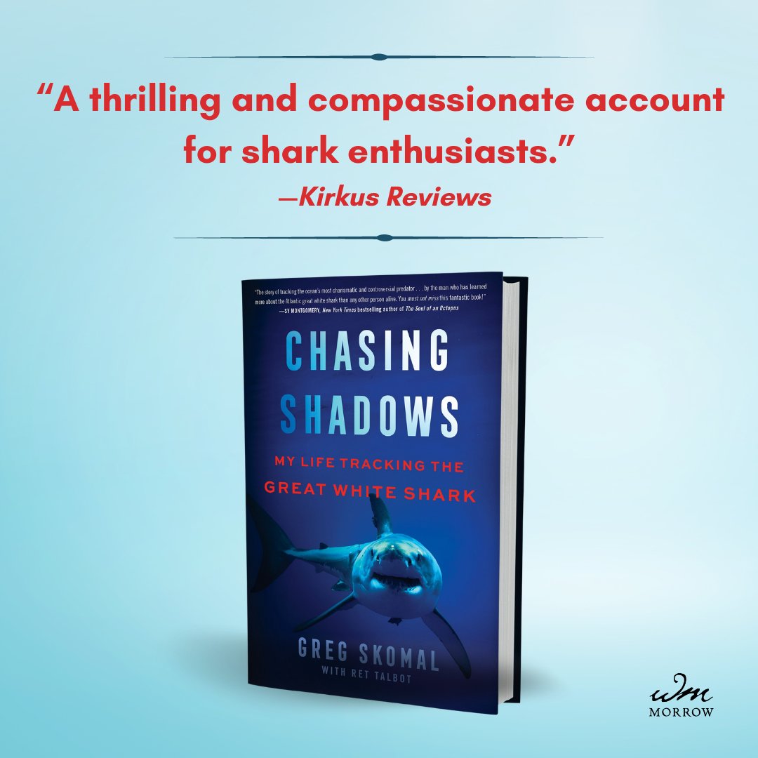 Greg Skomal (@gregskomal) on Twitter photo It's Here! After more than two years of working with science writer <a href="/RetTalbot/">Ret Talbot</a>, we are thrilled to share CHASING SHADOWS with you. Published by <a href="/WmMorrowBooks/">William Morrow</a>, this book takes a deep dive into the white shark's return to the beaches of New England and my career tracking them. It's Here! After more than two years of working with science writer <a href="/RetTalbot/">Ret Talbot</a>, we are thrilled to share CHASING SHADOWS with you. Published by <a href="/WmMorrowBooks/">William Morrow</a>, this book takes a deep dive into the white shark's return to the beaches of New England and my career tracking them.
