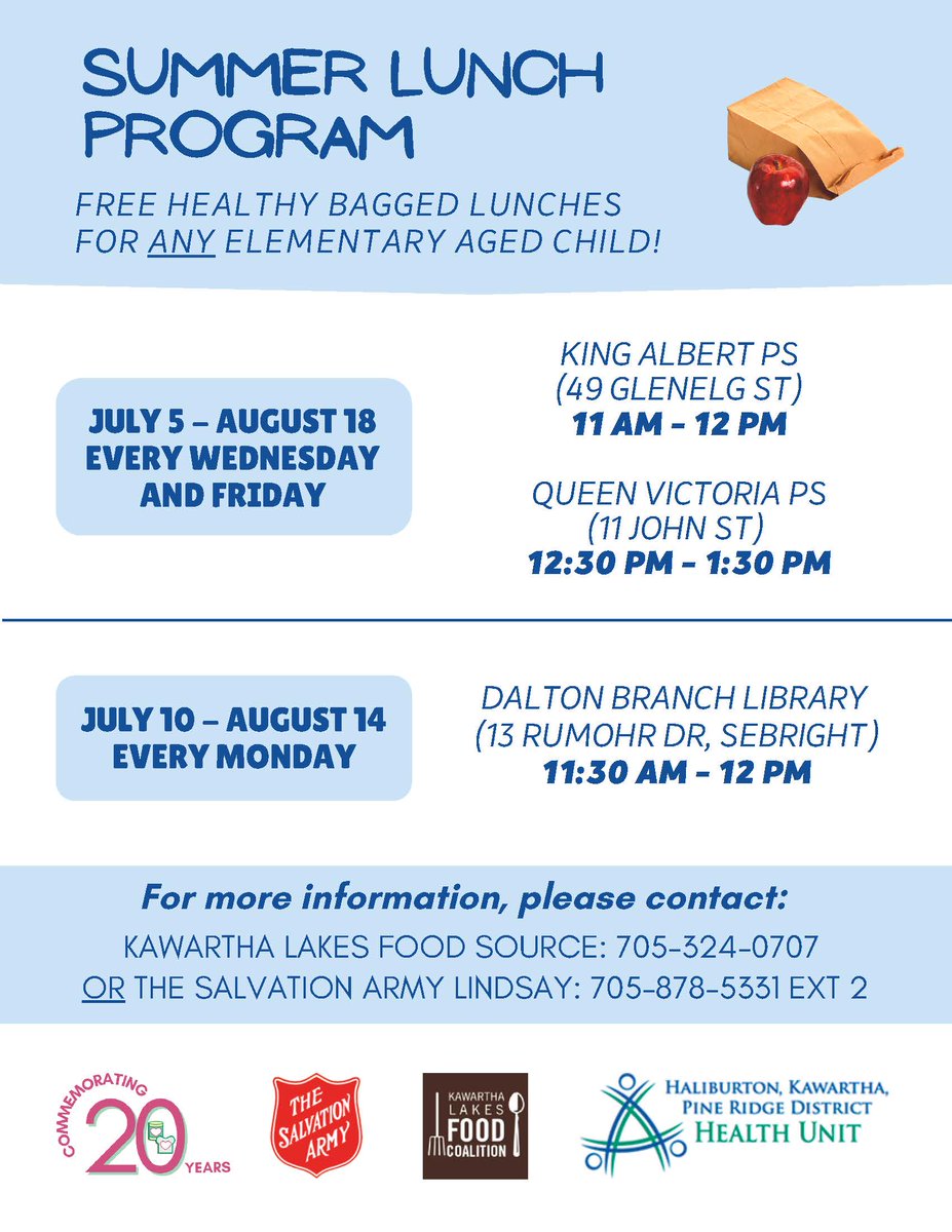 During the school year our Committee helps schools run their Nutrition Programs with Ministry and community raised funds. Over the summer we are so thankful we have amazing Organizations that can continue to feed children healthy and nutrition meals!