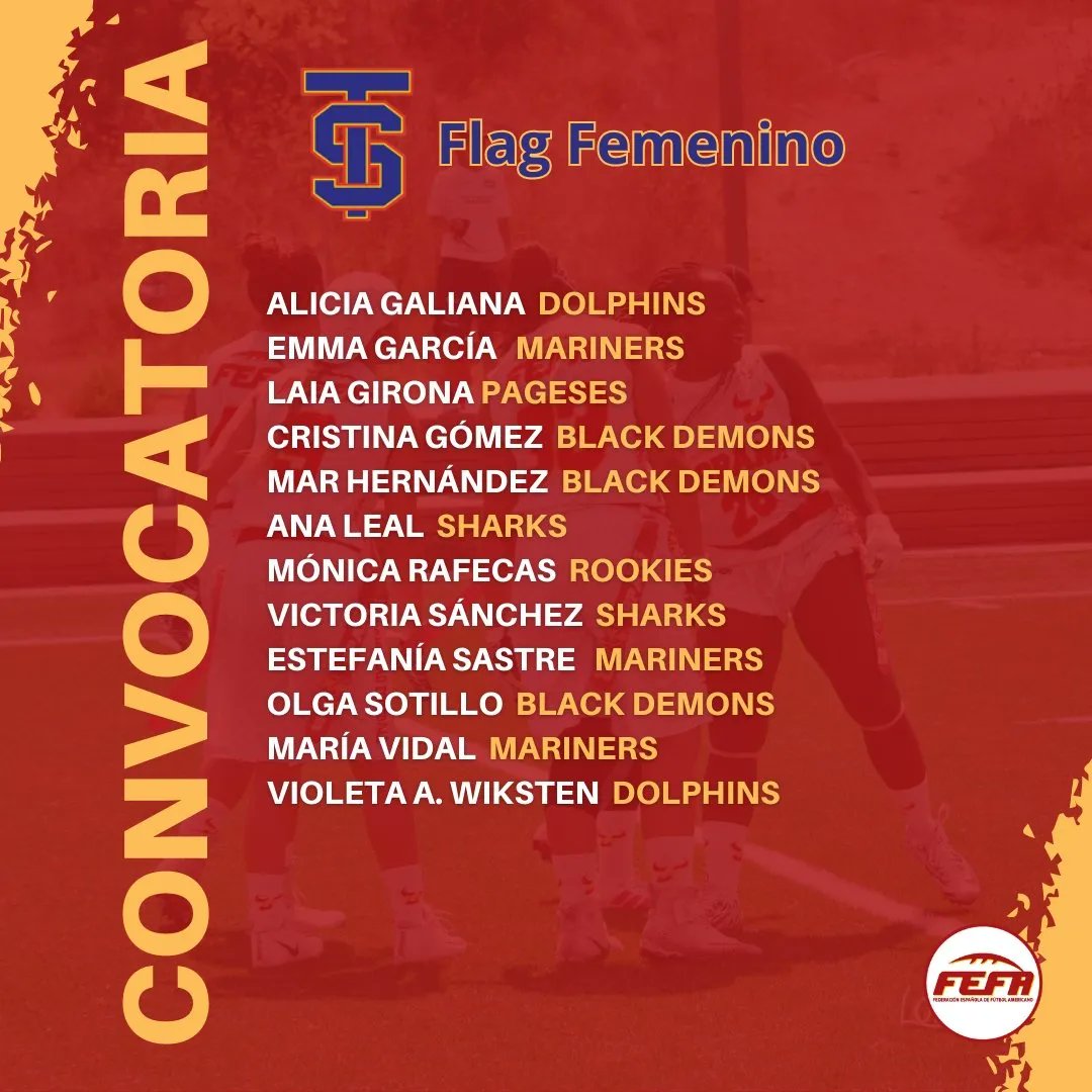 FEFA_Spain's tweet photo. 🏈 #TeamESP 🇪🇸
🚨 ¡¡CONVOCATORIA DEL TEAM SPAIN DE FLAG PARA EL EUROPEO DE IRLANDA!! 🚨
👇
https://t.co/CeC0UxllmW

#ConéctatealFootball🏈 #FEFA @deportegob @live_vuvuzela @IFAFMedia https://t.co/Uzb0NK9v5u