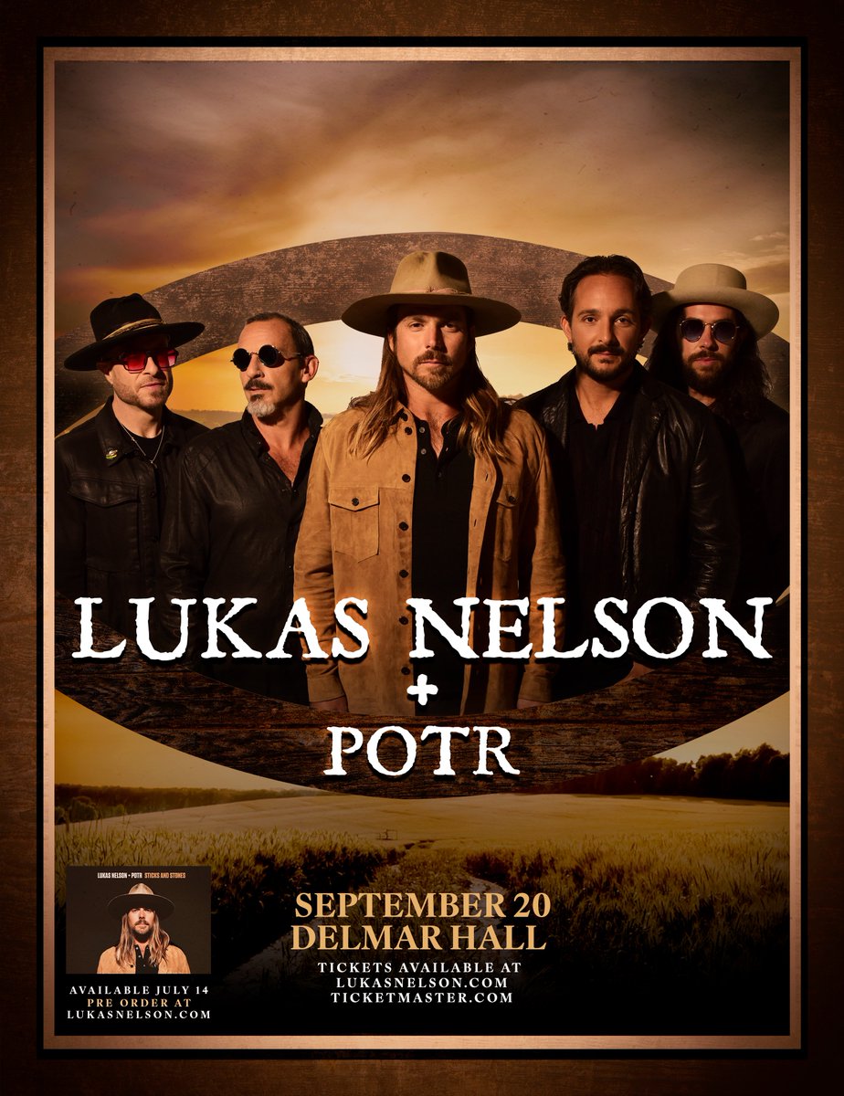JUST ADDED: @lukasnelson + POTR at Delmar Hall |9.20| On sale Friday, July 14 @ 10am! More info: bit.ly/3XIjV9j
