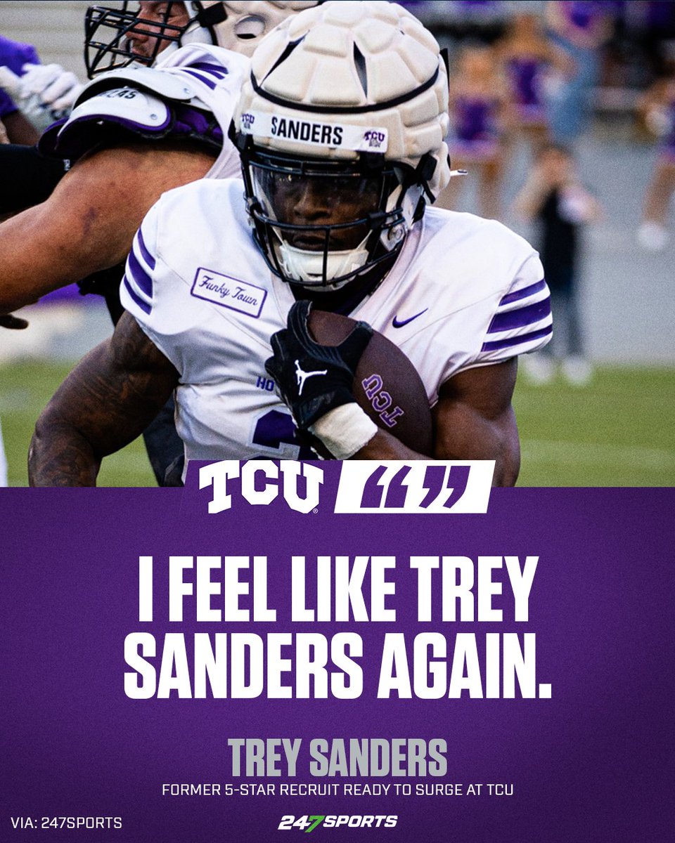 “I don’t know if I’m going to be able to play ball no more.” Trey Sanders suffered a broken hip, a fractured pelvis, a burst bladder and internal bleeding after a 2020 car wreck. A few years later, the former 5-star finally feels all the way back. 247sports.com/Article/TCUs-T…