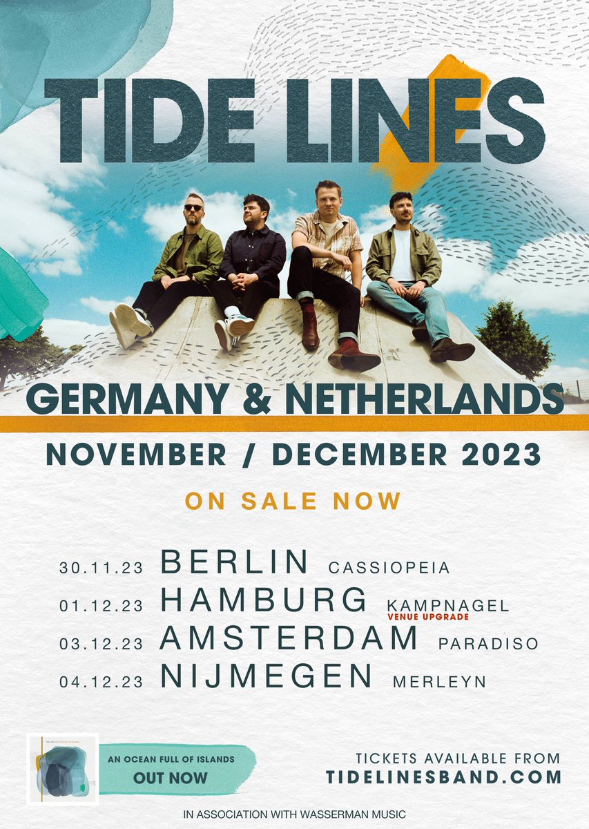 HAMBURG! 💥 WE'RE BACK ON SALE! We've managed to find a bigger venue! Demand for this show has been through the roof. We hope we can fit you all in this one! 🎟️➡️ bit.ly/TideLinesShows Thank you for being so understanding. Other dates are low on tickets now too! 🙈😅🤯